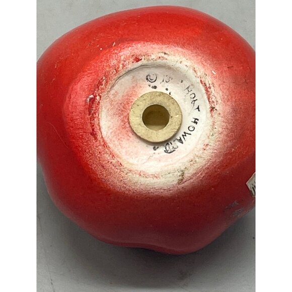 Holt Howard pepper shaker tomato glass green red length 2.5" width 3" READ - Picture 6 of 7